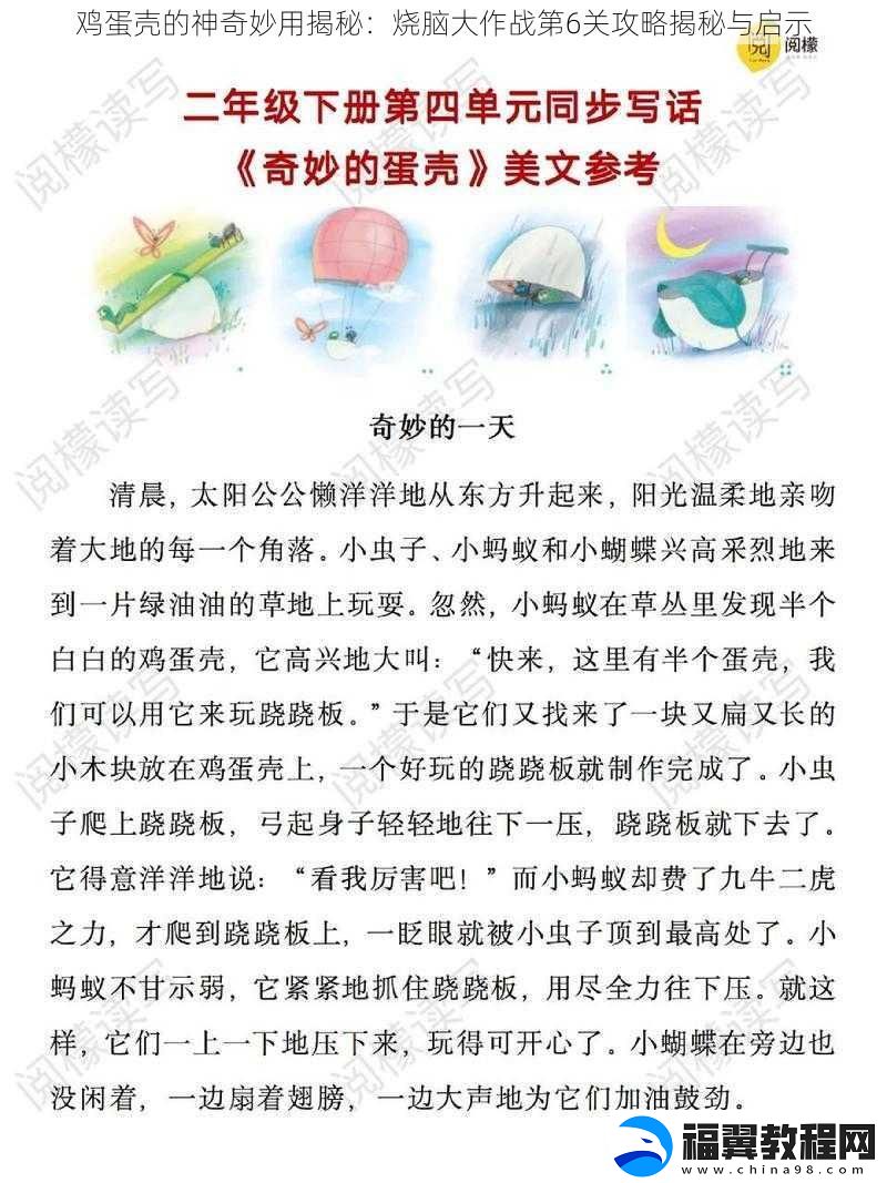 鸡蛋壳的神奇妙用揭秘：烧脑大作战第6关攻略揭秘与启示