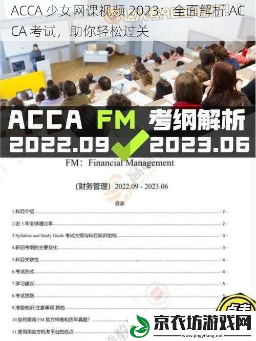 ACCA 少女网课视频 2023：全面解析 ACCA 考试，助你轻松过关