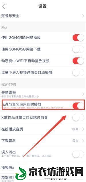 网易云音乐与其他应用同时播放怎么设置